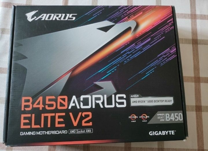материнська плата gigabyte aorus b450 elite v2