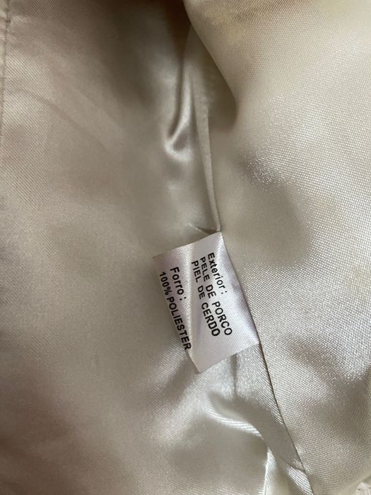 Blusão em pele genuína branco | estilo clássico e intemporal