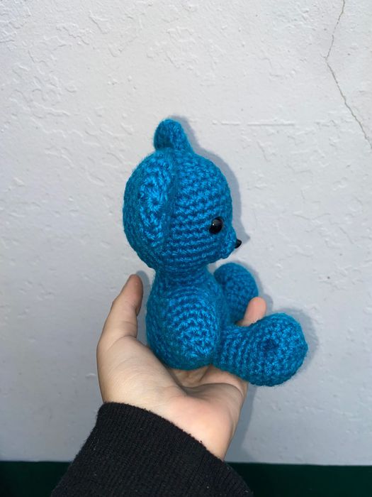 Ursinho de Peluche Croché Azul