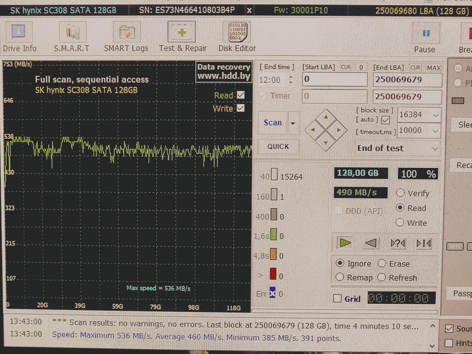 SSD SC Hynix SC309  MLC, з великим напрацюванням