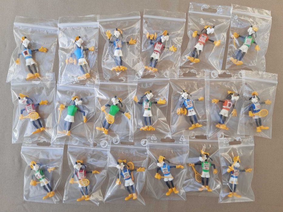 Lote Kinder Surprise Goofy Jogos Olímpicos 19 Figuras Anos 80 Vintage