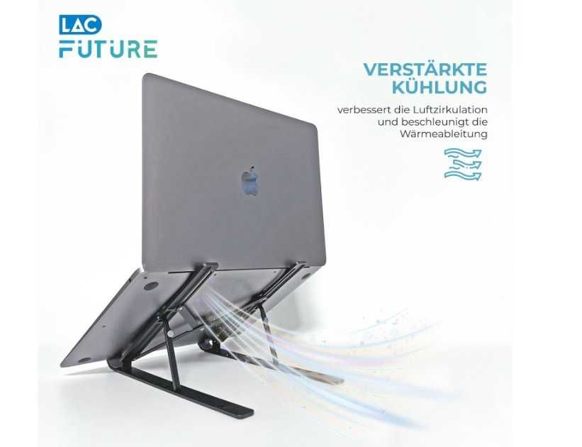 Stojak uchwyt na tablet laptop z aluminium, regulacja, 10-17 cali