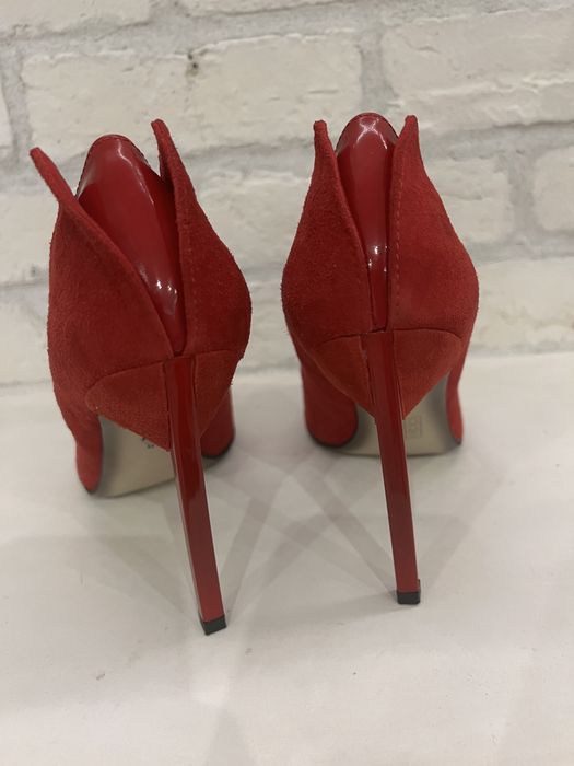 Buty szpilki czerwone skórzane 38