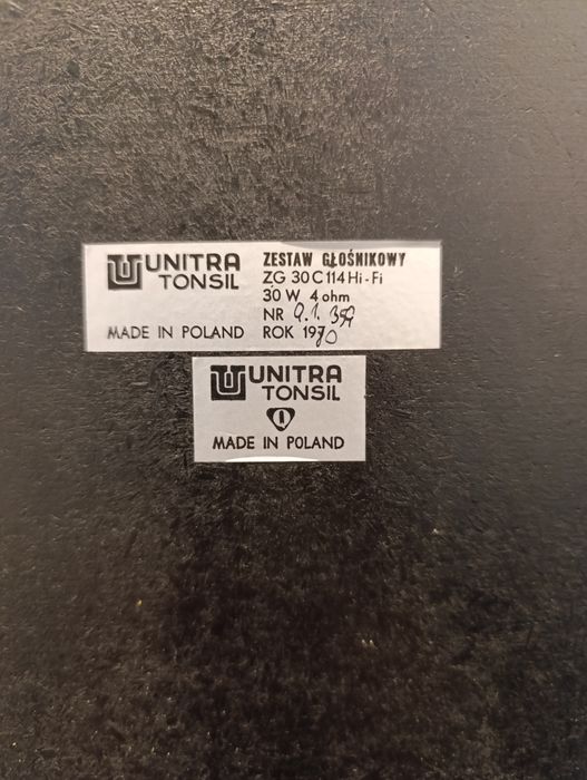 Kolumny głośnikowe  UNITRA Tonsil ZG 30C114