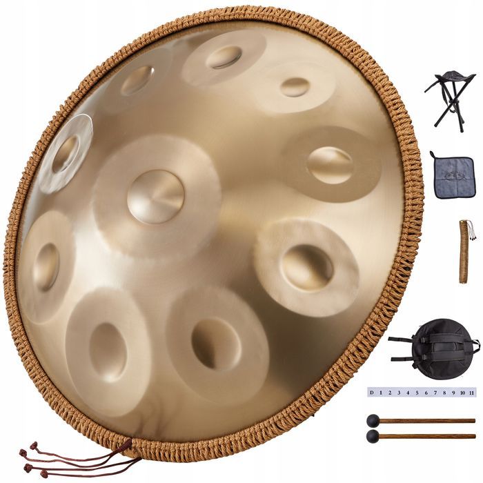 VEVOR handpan 55 cm 10 nut d-moll bęben ręczny instrument perkusyjny