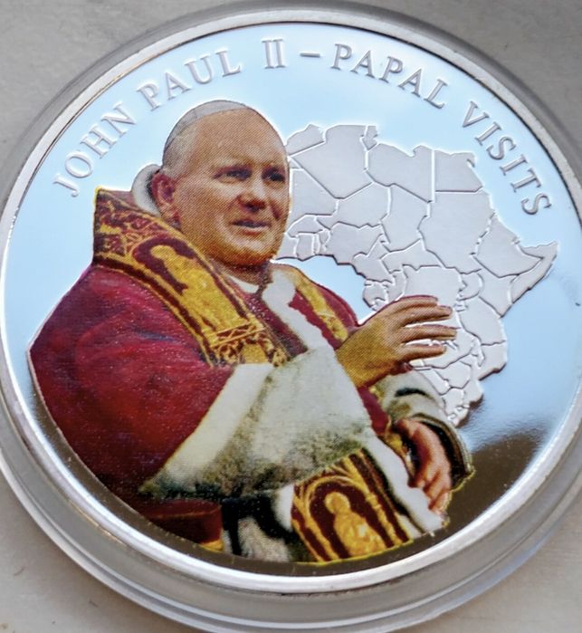Liberia 5 Dolarów 2005 r Papież Jan Paweł II