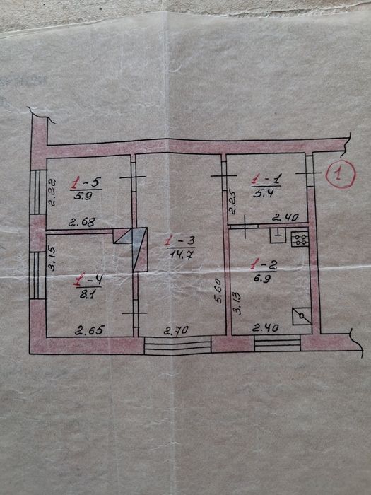 Продається 3-кімнатна квартира з господарськими будівлями в м. Христинівка