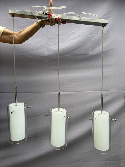 Lampa sufitowa żyrandol chrom potrójna