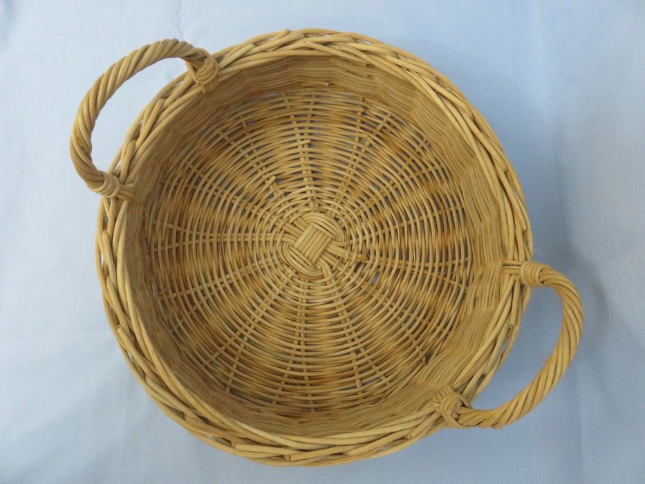 Cesto tradicional redondo palha 35 cm diâmetro