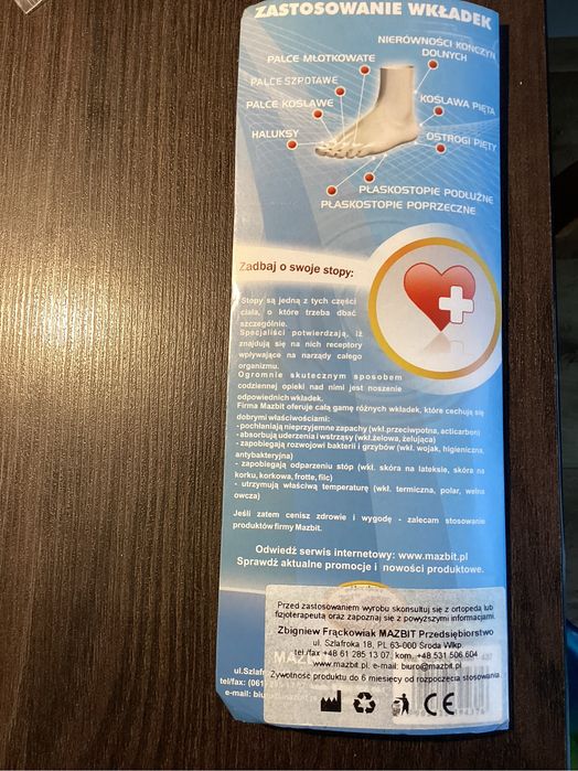 Wkładka ortopedyczna rozm. 31   (20,5 cm)