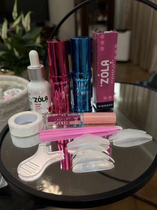 Стартовий набір для ламінування брів та вій Zola Color Lab + Фарба та інструменти клей валики