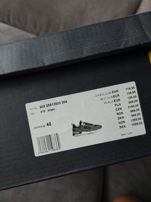 Sneakersy niskie męskie r.42 Marc O'Polo adidasy khaki