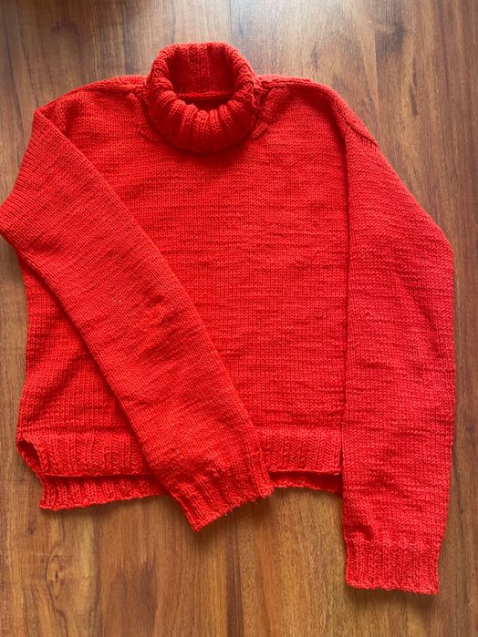 Sweter merino recznie robiony