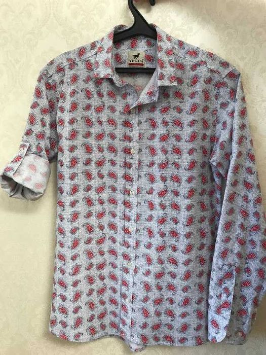 Рубашка в рисунок, хлопок