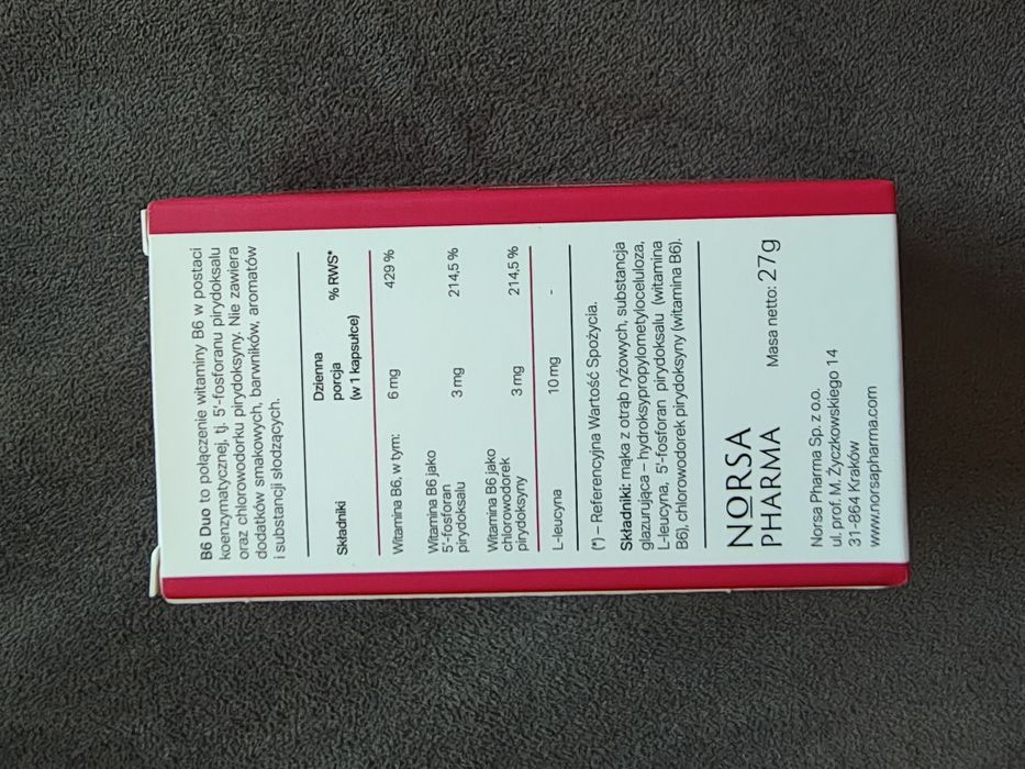 2 xWitamina B6 Duo 120kapsułek