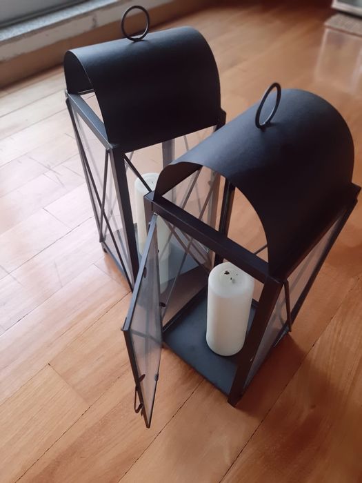 Lanternas em Latão Castanho Design Escandinavo