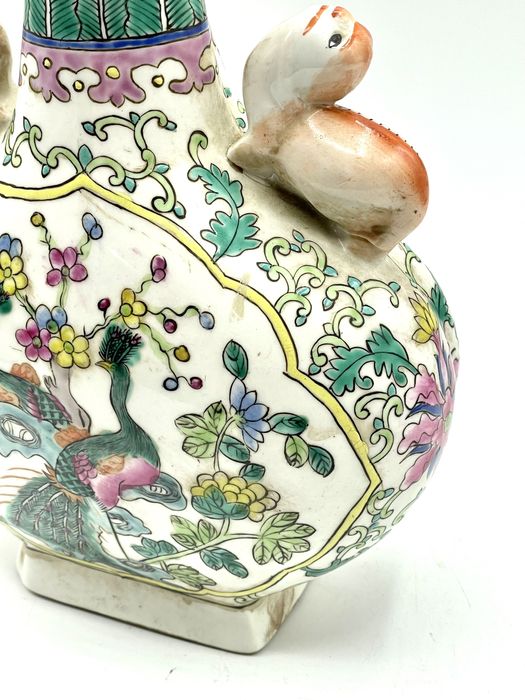 Jarro, vaso de porcelana chinês familia rosa, sec 19 dinastia Qing