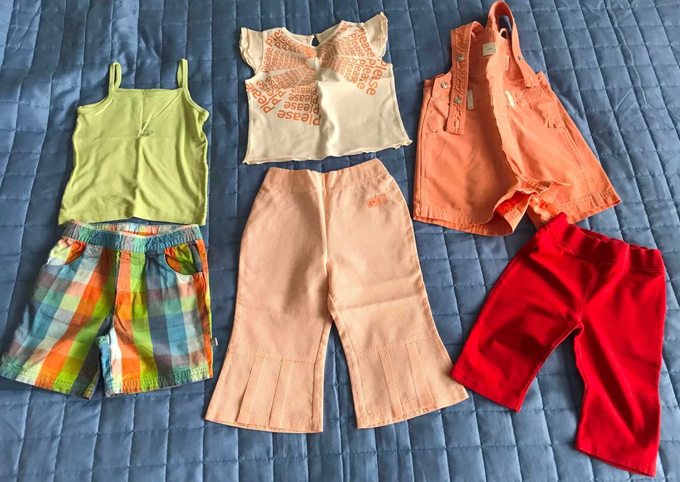 WIOSNA LATO zestaw ubrań dla dziewczynki r.86 40 szt bdb!