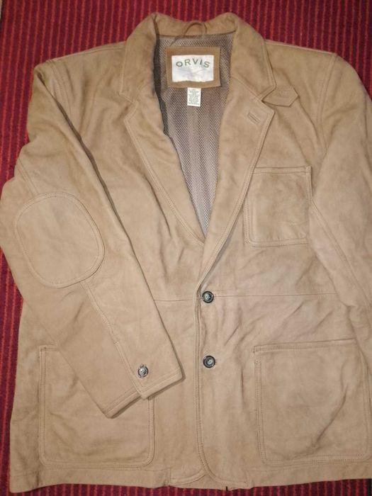 Шкіряна чоловіча куртка-піджак ORVS розмір 52-54