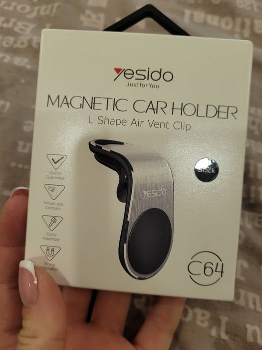 магнитный автодержатель для телефона. Черный