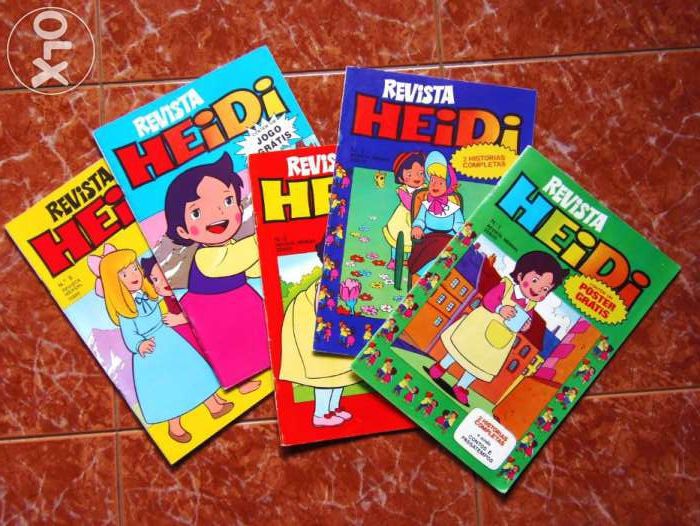 Heidi Rev. Especiais Mensais nºs 1 a 5 + Carteira Cabedal Pedro/Heidi