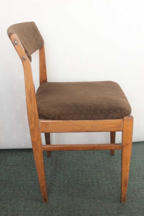 4 x krzesła brązowe drewniane - Vintage Retro Loft Design PRL