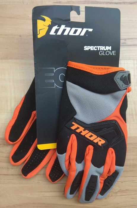 Rękawiczki rowerowe z napisem THOR długie palce S