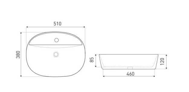 umywalka nablatora KERRA KR-860