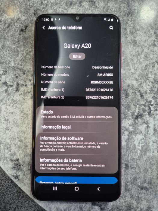 Tenho para venda este samsung  A20