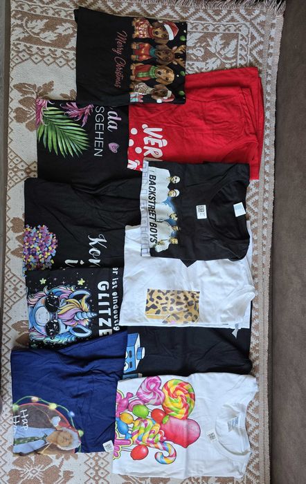 Zestaw 10 koszulek / T-shirt z krótkim rękawem | rozmiar XL
