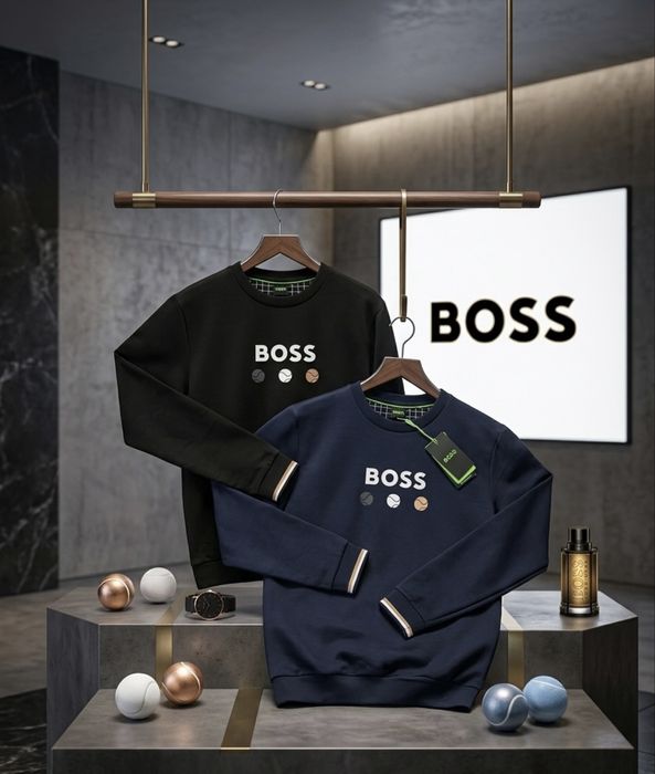 Оригінал Boss світшот relaxed fit S M L чорний, синій