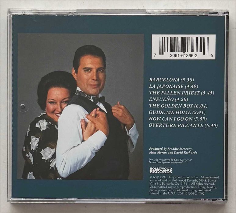 CD_Freddie Mercury/Montserrat Caballé, BARCELONA. Muito estimado, como novo.