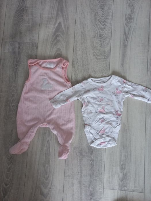 Zestaw piżamek pajacyków dla dziewczynki rozmiar 50 56 62