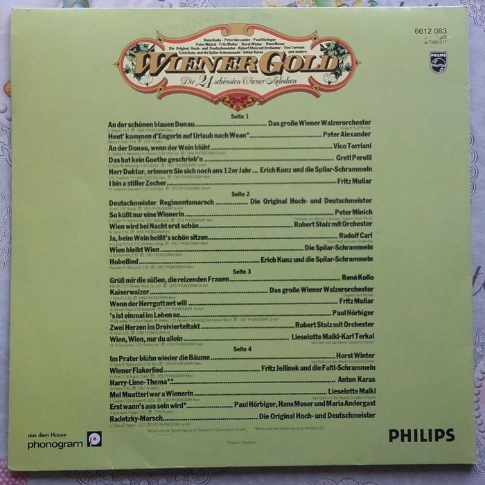 Wiedeńskie złote melodie, Album 2 LP, winyle