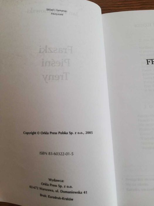 Fraszki, Pieśni, Treny - Jan Kochanowski