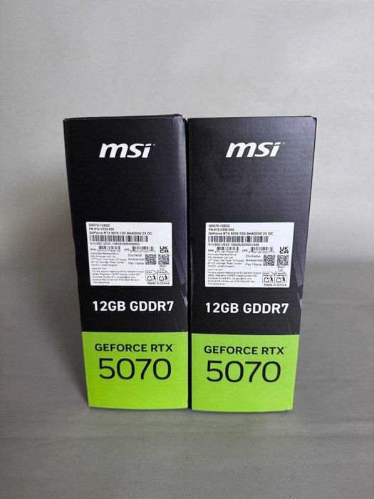 Видеокарта MSI GeForce RTX 5070 SHADOW 2X OC 2 шт. NEW!