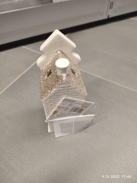 Nowy ceramiczny domek świąteczny dekoracyjny świecący