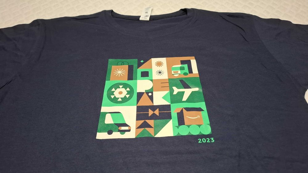 Koszulka, krótki rękaw, T-shirt, granatowa, Amazon, Sol's, M (Odzież)