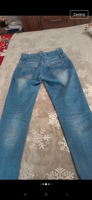 Jeansy z wysokim stanem xl