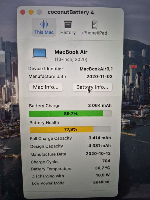 MacBook Air 13 A2179 2020 i7/16/512