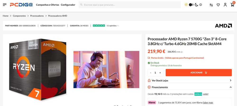 Processador AMD Ryzen 7 5700G432944335658035201