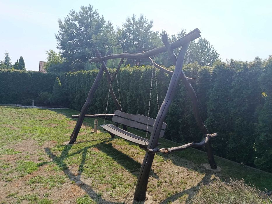 Huśtawka drewniana dębowa