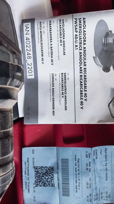 Rebarbadora angular 40V a bateria