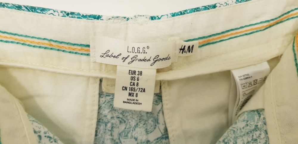 Szorty H&M L.o.g.g.,bawełna we wzory paisley