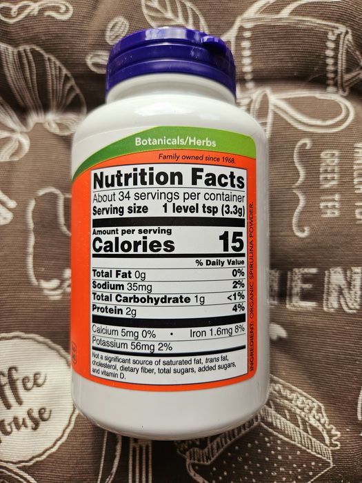 Спіруліна Спирулина 500 1000 порошок Now Foods California spirulina