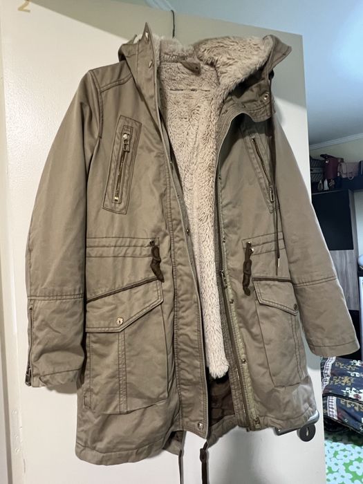 Casaco inverno , com capuz forro polar