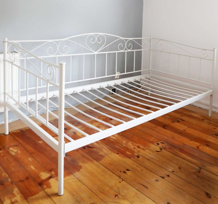 Łóżko metalowe 98 x 208 cm +  materac  – Gdynia Mały Kack