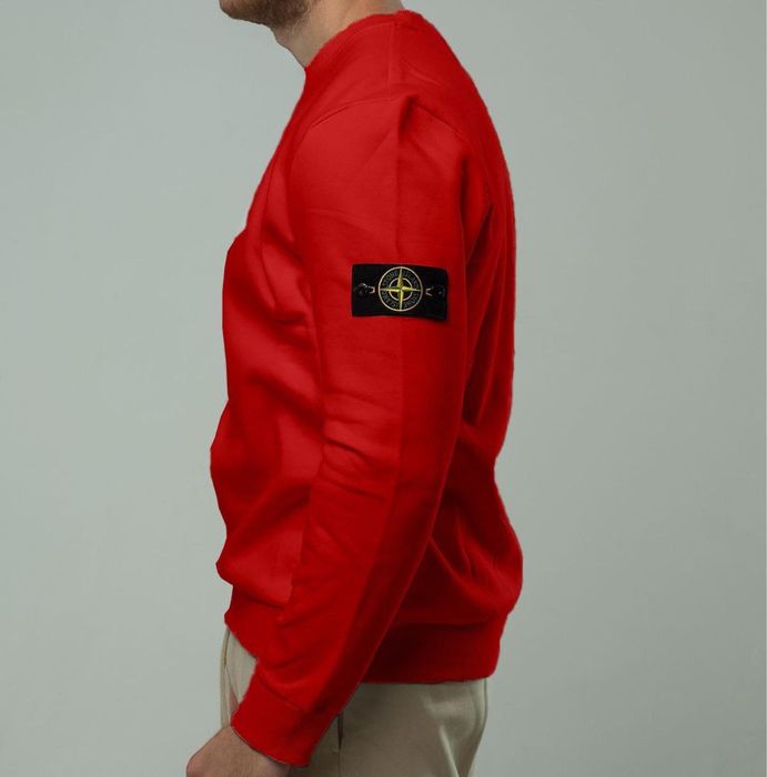 Красный свитер Stone island худи кофта свитшот
