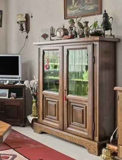 kredens debowy ozdoba salonu + szafka pod TV lub na ksiazki itd