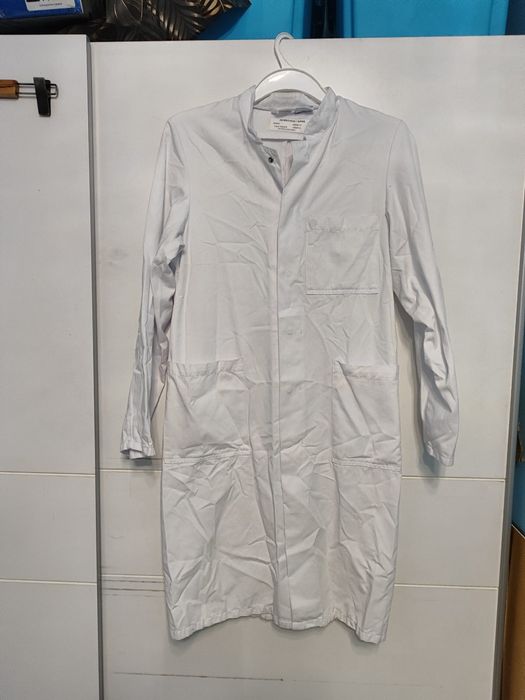 Si tex fartuch biały ochronny medyczny dlugii rękaw s/m